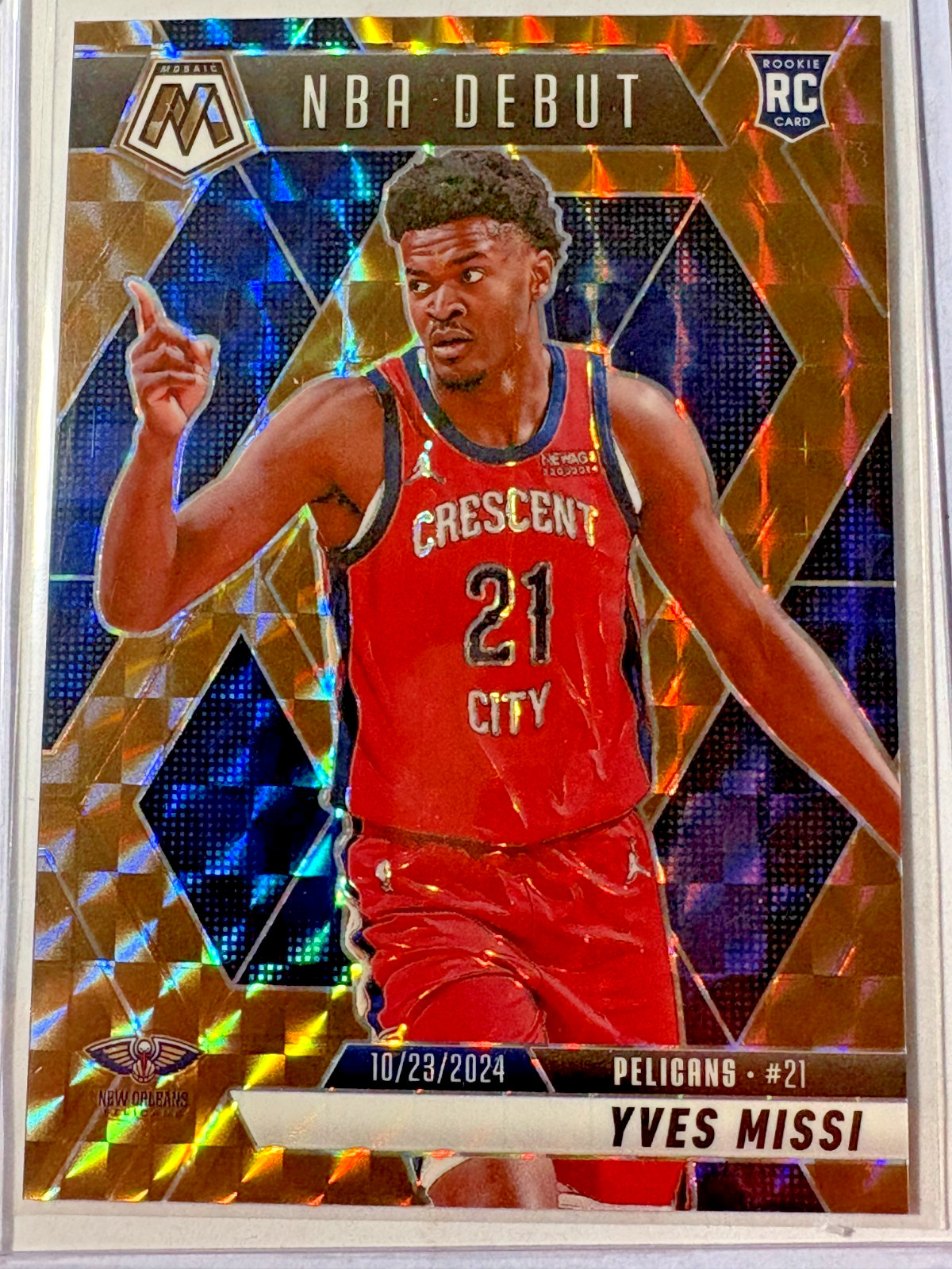 Yves Missi 2024-25 Panini Mosaic Mosaic Bronze #255 NBA Debut 21/75