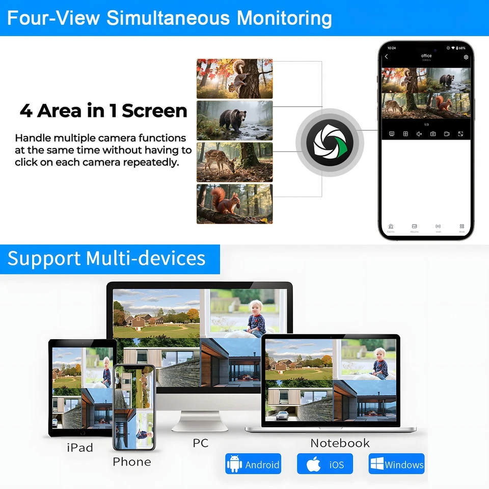 Built in SIM 4G LTE Solar Cellular Trail Camera 355° Pan 90° Tilt Motion Night - image 2 of 4