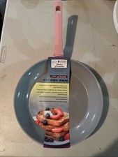 David Burke Spring Creations 11” Fry Ceramic  Pan Pink New