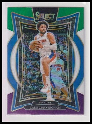 2024-25 Panini Select #65 Cade Cunningham Green White Purple Prizm