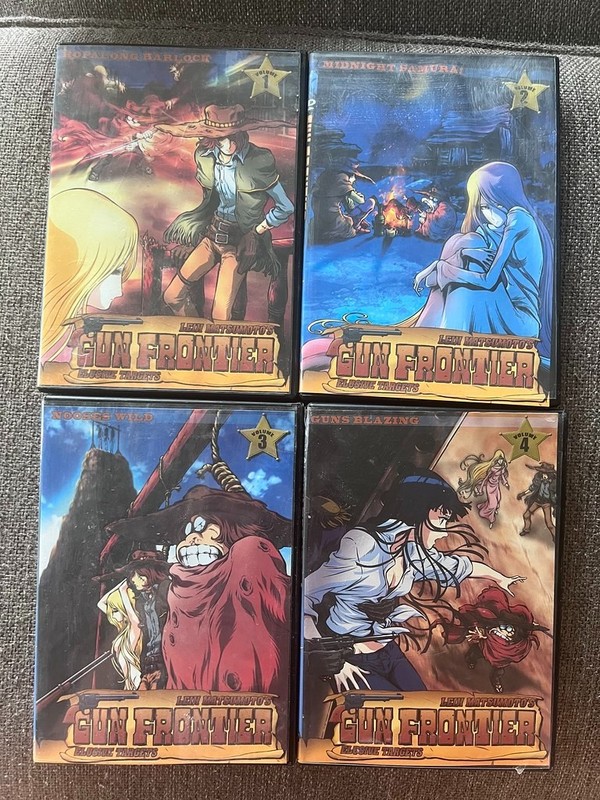 Set of 4 Leiji Matsumoto's Gun Frontier DVDs Vols. 1-4 Anime Series