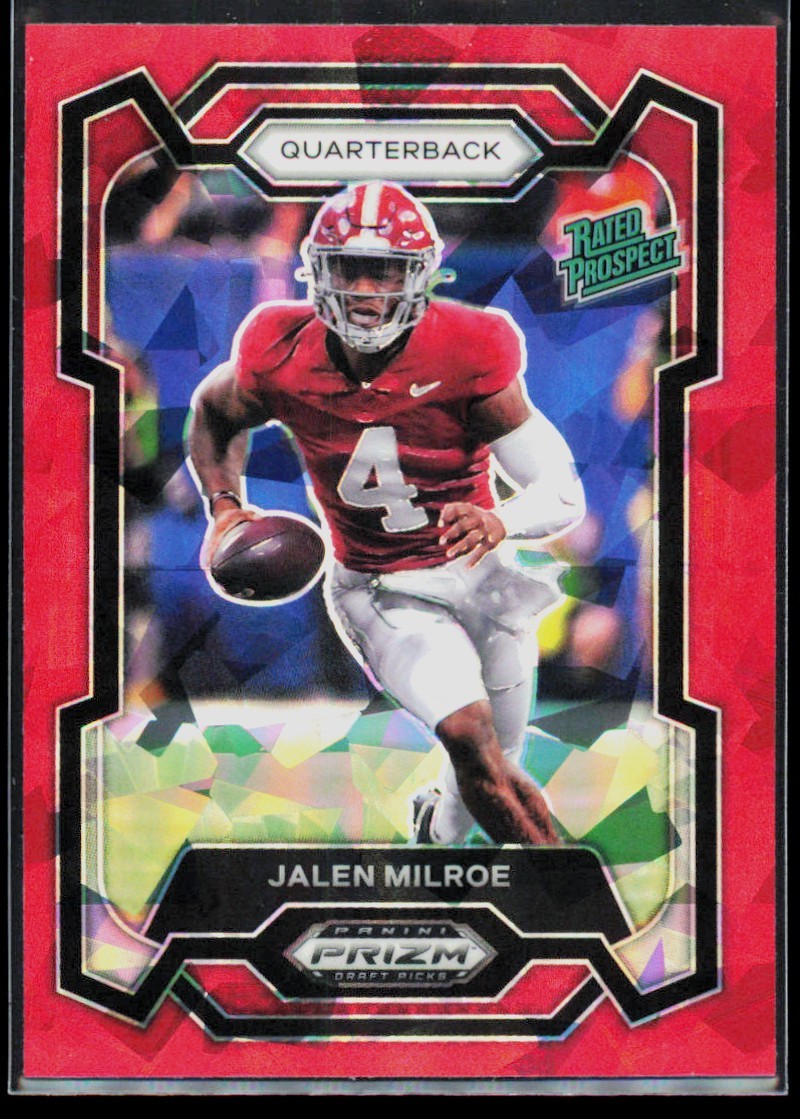 2024 Panini Prizm Draft Picks Red Ice Jalen Milroe Alabama Crimson Tide #122