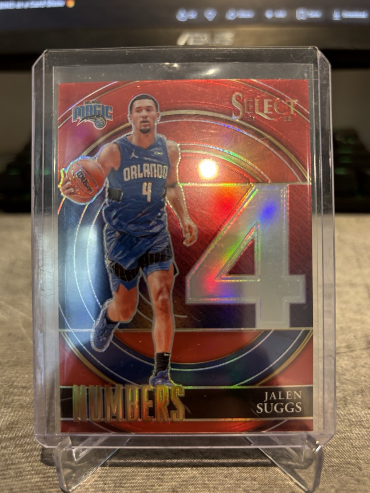 2021-22 Panini Select - Select Numbers Jalen Suggs #12 Red Prizm Number 4