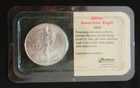 2002 American Silver Eagle in Littleton Coin Company Packaging