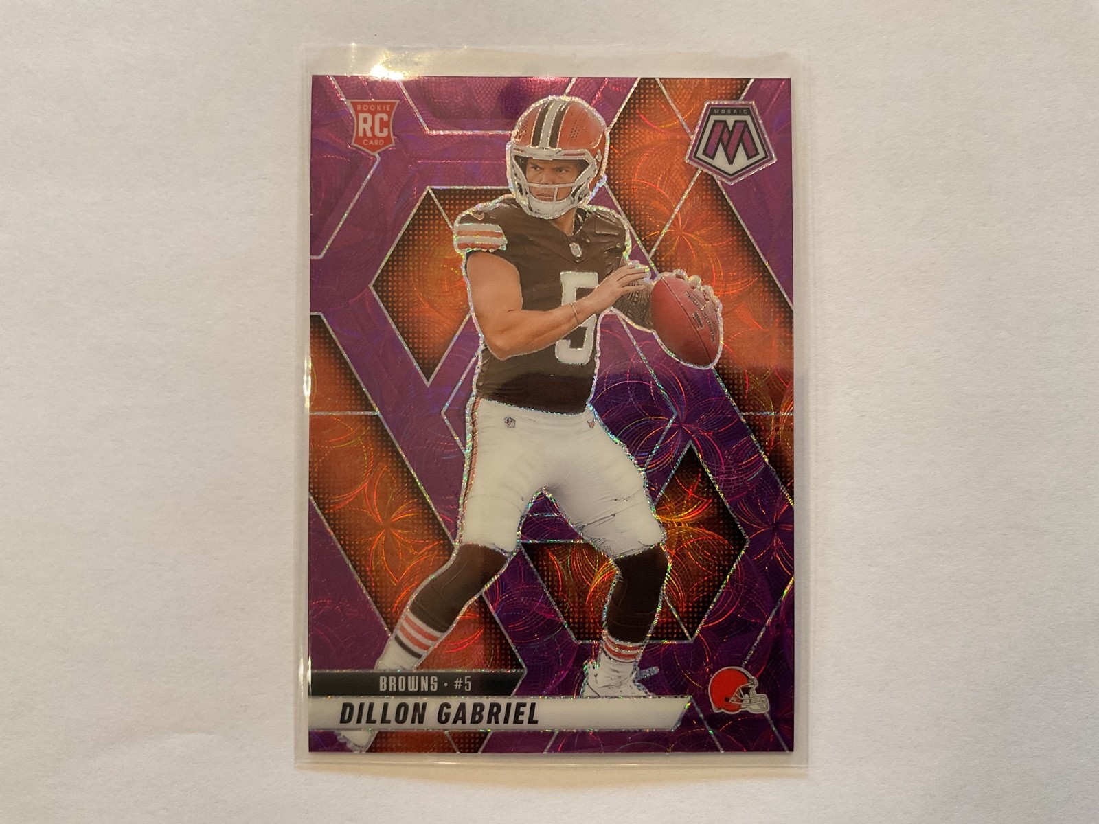 Dillon Gabriel 2025 Panini Mosaic Purple Scope Prizm Card # 332 Browns