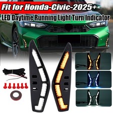 Dynamic LED DRL Daytime Running Light Bumper Fog Lamp Assy Fits Honda Civic 2025