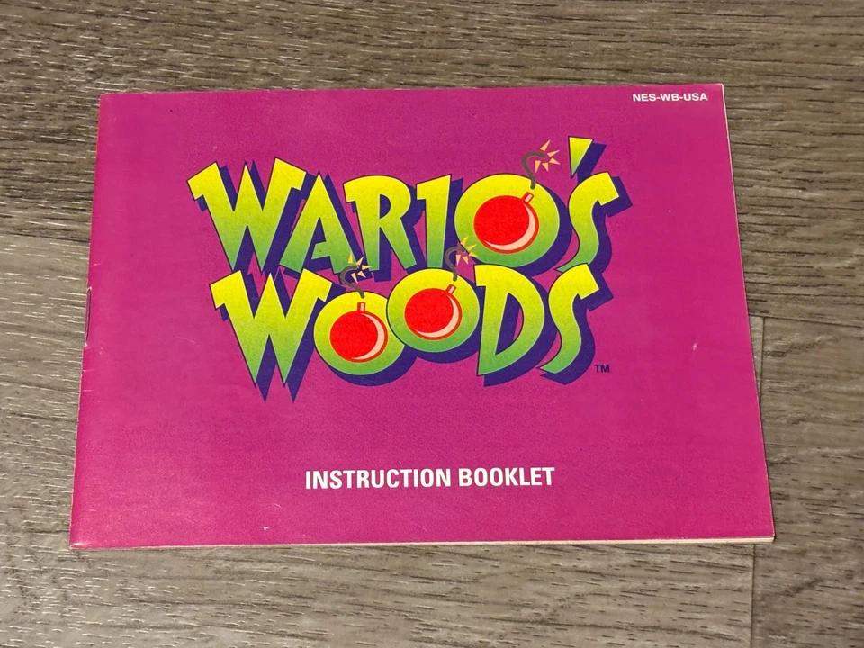 Wario's Woods Nintendo Nes *Solo caja y manual* Sin juego auténtico Foto 2 de 4
