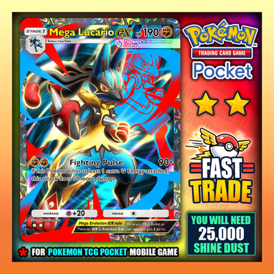Mega Lucario Ex - Pokemon TCG Pocket - Full Art - Pulsing Aura