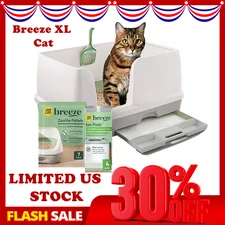 Purina Tidy Cats Breeze XL Cat Litter Box System Starter Kit with Pellets & Pads