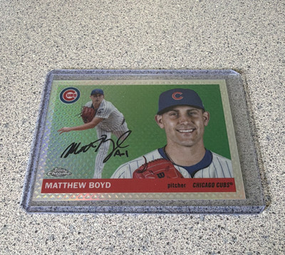 Topps Chrome 2025 Matthew Boyd Auto #212 Chicago Cubs Serial Numbered /55