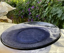 Fire & Light Recycled Glass Dinner Plate 11” -Grape Purple Nice Used