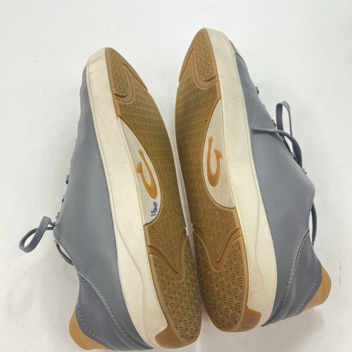 Olukai Lae'ahi Li Ili Casual Shoes Sneakers Men Size 12 M Gray Leather Lace Up - Picture 7 of 9