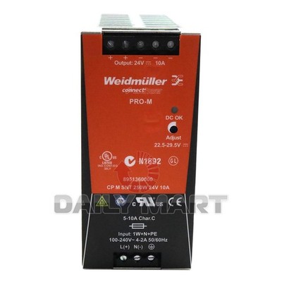 New In Box WEIDMULLER CP M SNT 250W Power Supply 24V 10A #vn
