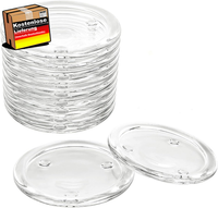 Kerzenuntersetzer Glas 10 Cm Set FüR Stumpenkerzen & Dekorationen