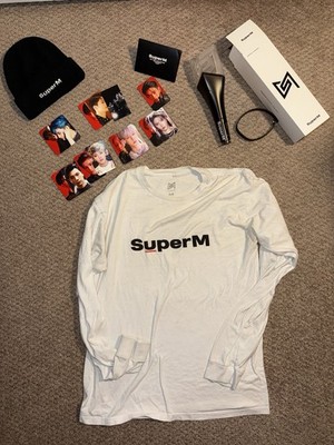 SuperM Official Tour Merch Bundle   Lightstick + Shirt M + Beanie + Photocards