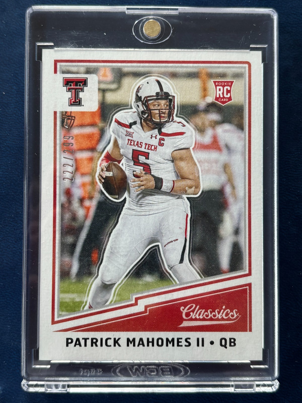 2017 Panini Classics Patrick Mahomes RC Red Back Rookie 222/299 - Chiefs