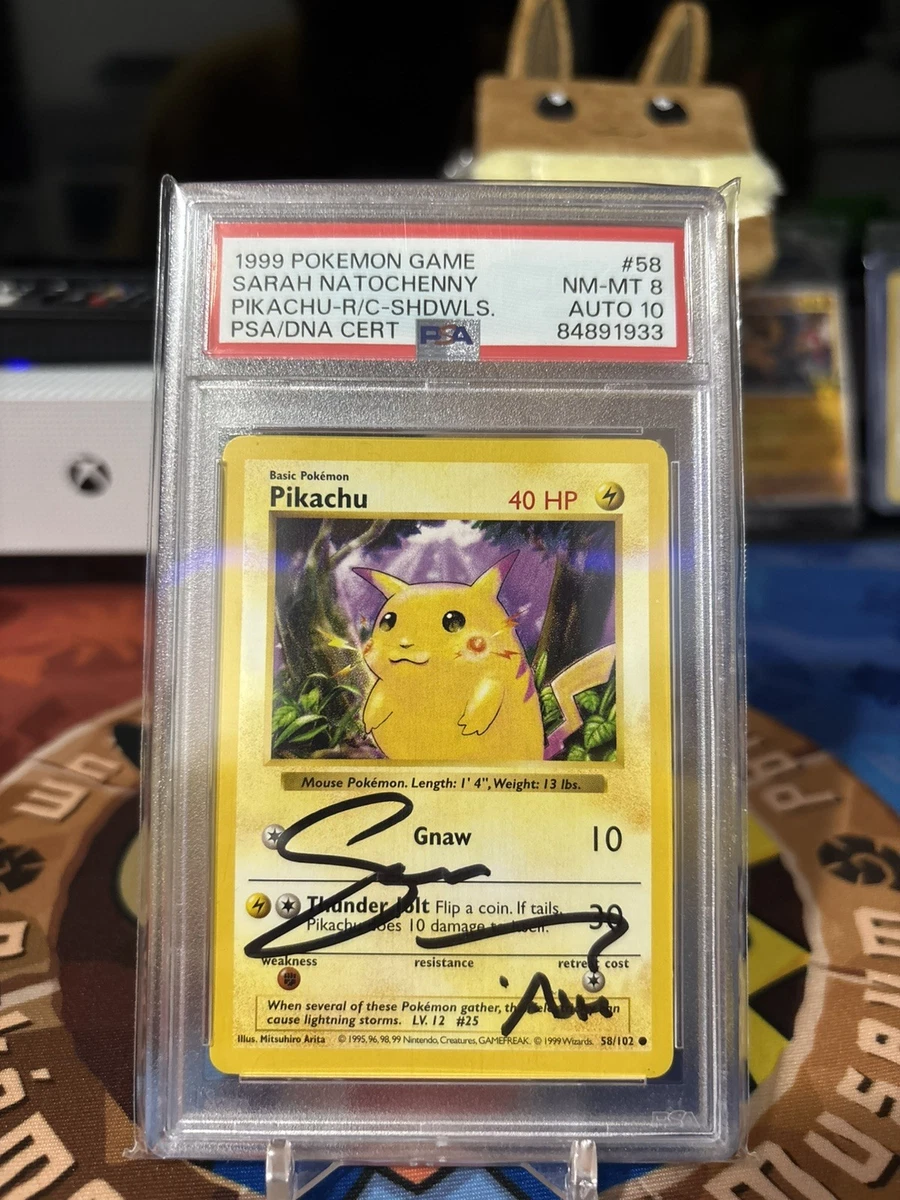 Pokémon TCG Base Set Pikachu Grade 8 Individual Collectible Card