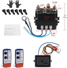 New 12V 250A Winch Solenoid Relay Contactor With 2Pcs Wireless Winch Remote Cont