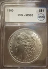 1900 Morgan Silver Dollar ICG MS63