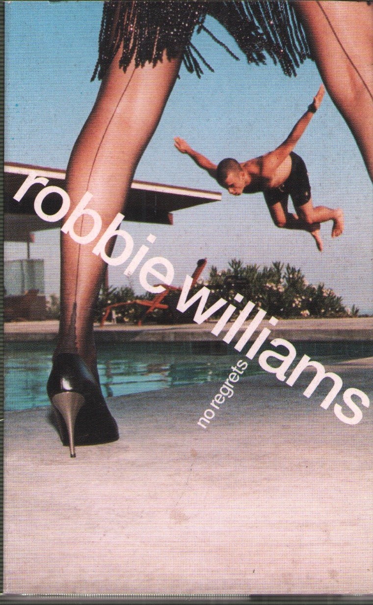 Robbie Williams No Regrets cassette UK Chrysalis 1998 cassette single in card