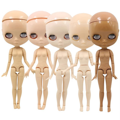Blythe Doll Body 1/6 BJD Shiny Face for Custom OOAK No Eye Chips Wig Makeup 12''