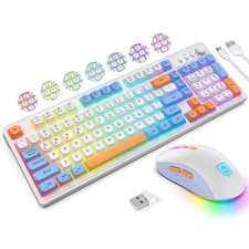 KOLMAX BT98 Wireless Keyboard and Mouse Combo,Triple Mode 2.4G/Wire... Fast Ship
