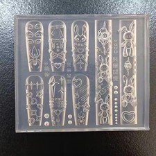 3D Rabbit Punk Sweet Nail Mold Funny Bow Heart Cute Manicure Mold for DIY Charms