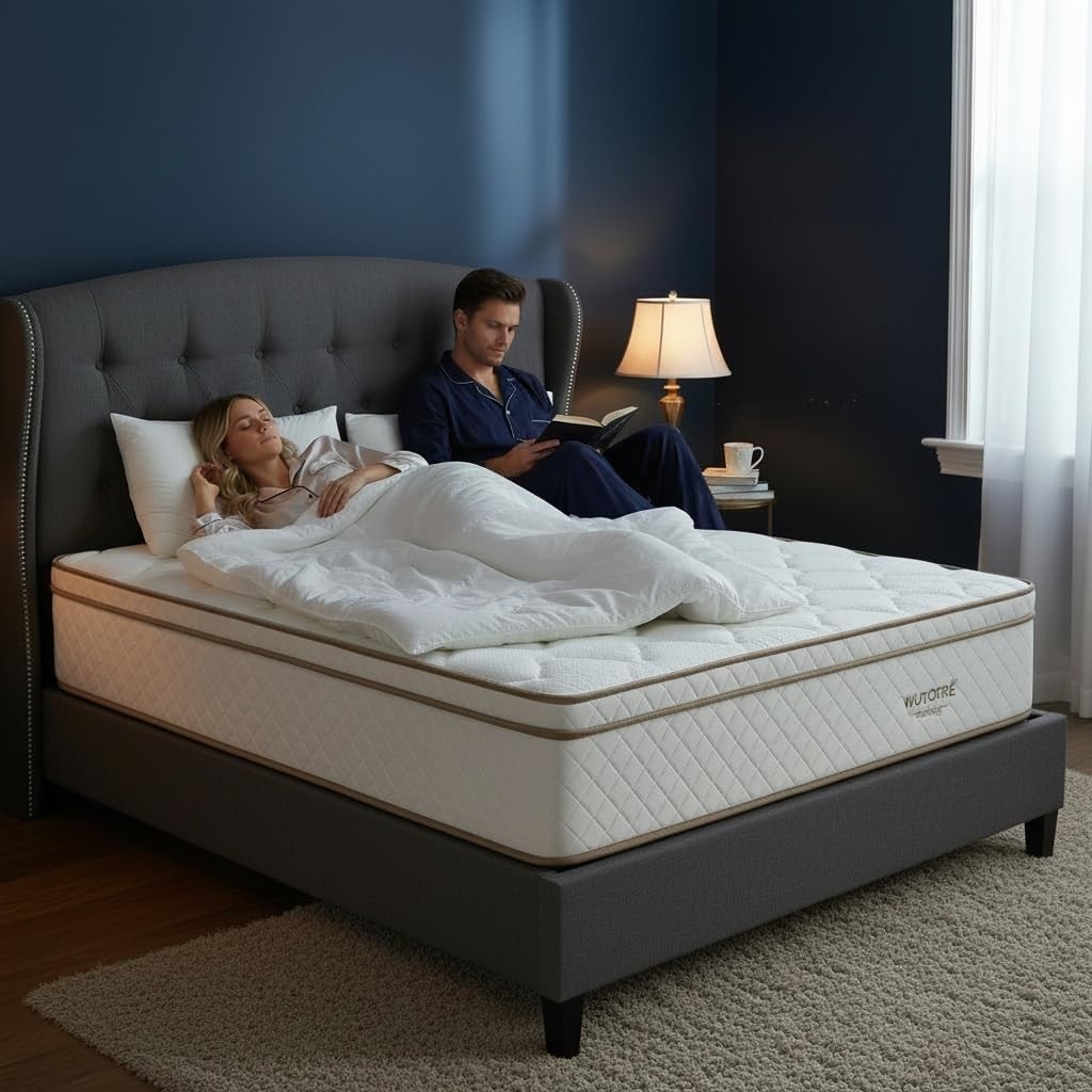 Queen Size Mattress, 10 Inch Memory Foam Hybrid Mattress in a Box-Enhanced Su...