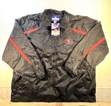 REEBOX NFL San Francisco 49ers Black Softshell Full Zip Jacket 2XL NWT