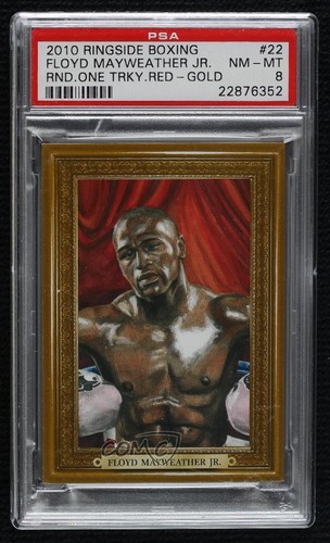 2010 Ringside Boxing Round 1 Gold /9 Floyd Mayweather Jr #22 PSA 8 01jo