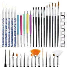 36 PCS Nail Art Brushes for Nail Art Gel Polish Brush Nail Dust Liner Brush