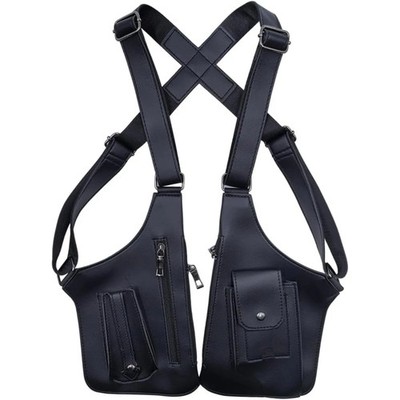 Adjustable Anti-Theft Underarm Shoulder Bag PU Leather Wallet Holster Bag
