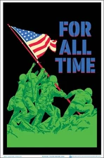 For All Time Iwo Jima Flocked Blacklight Poster - 23" x 35"