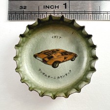 Lamborghini Countach Supercar Crown Cap Bottle Cap Coca Cola Vintage Japan