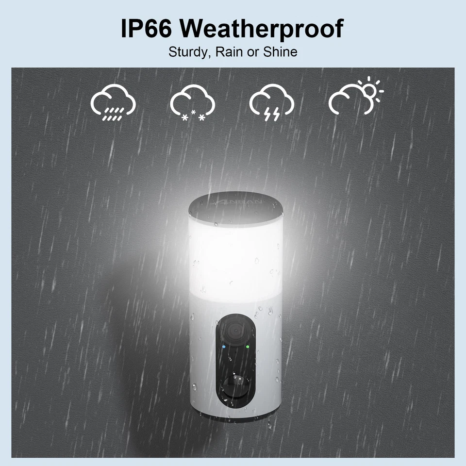 ANRAN Floodlight Security Camera 2K Video,Solar Powered,Full-Color Night Vision - Image 4 of 4