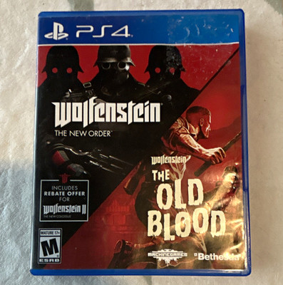 Wolfenstein New Order & Old Blood PS4 M Rated NTSC-U/C Shooter Double Disc Set