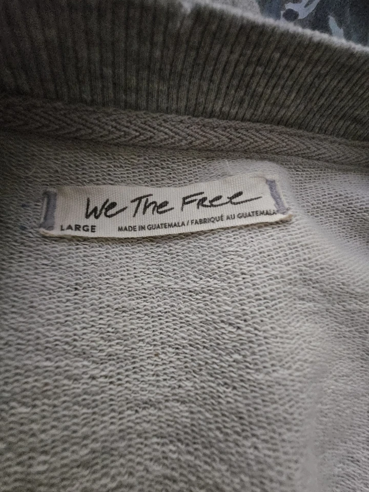 Sudadera We The Free Camden XL Gris Jaspeado Usada en Excelente Condición Foto 3 de 4