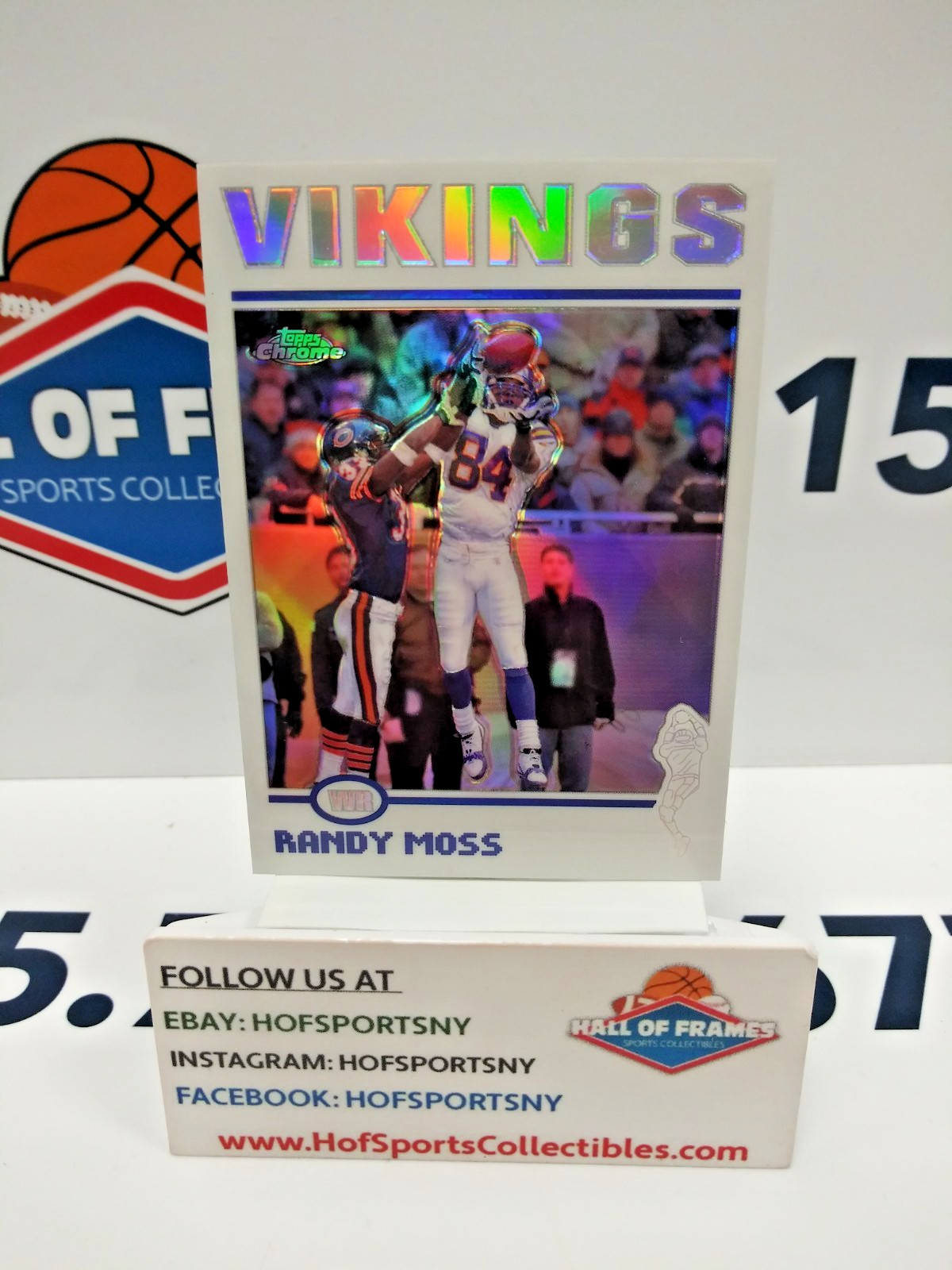 2004 TOPPS CHROME RANDY MOSS REFRACTOR #65