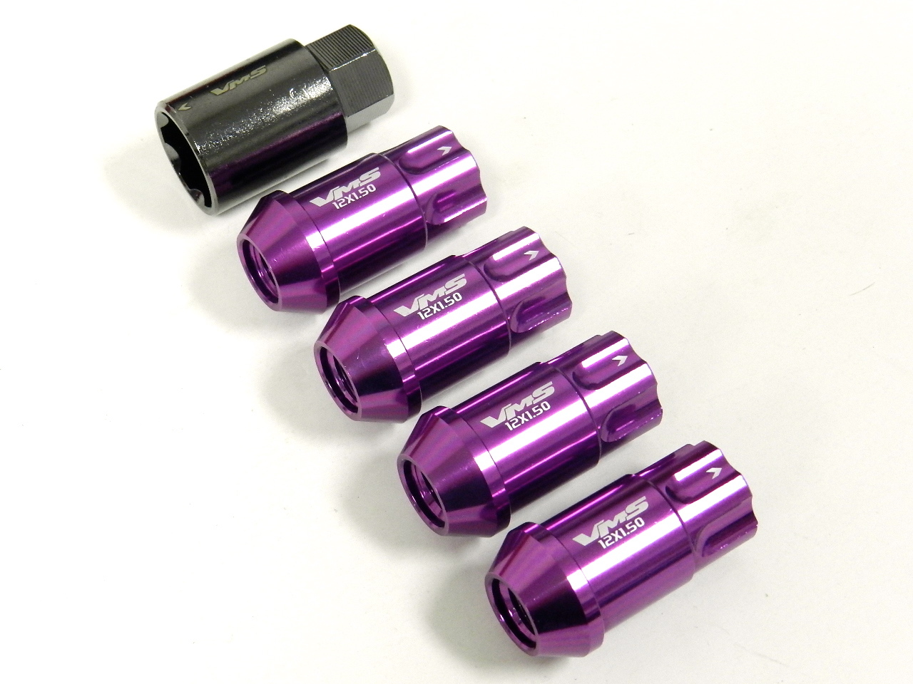 4PC VMS RACING SUBARU 12X1.25MM ALUMINUM LOCKING LUG NUT SET PURPLE eBay