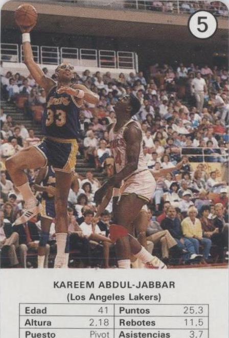 1988 Fournier Estrellas - Kareem Abdul-Jabbar #5 - 1 of 2