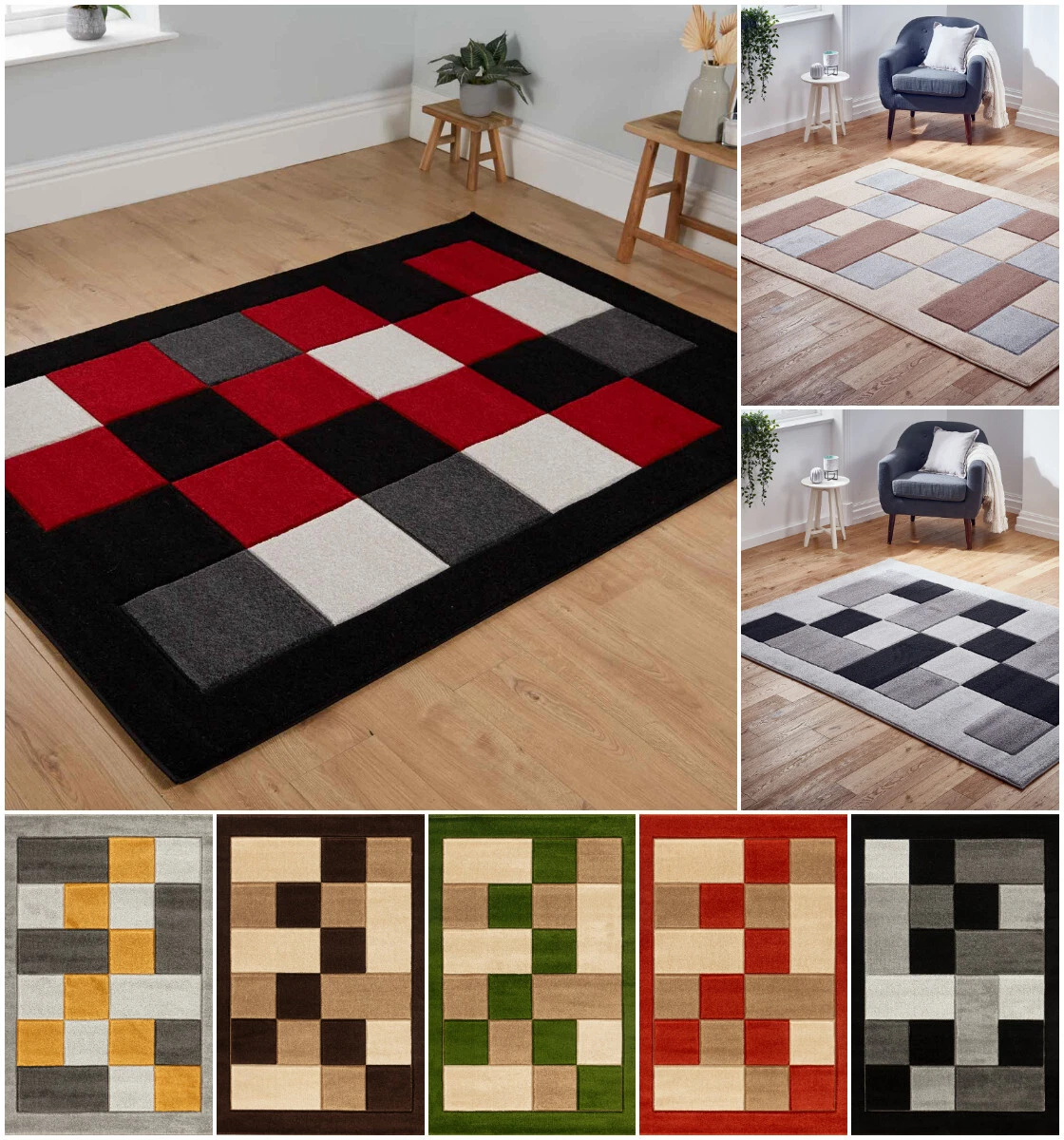 Living Room Rugs on Sale Modern Rug Multi Coloured Geometric Soft Bedside Carpet
Opens in a new wind