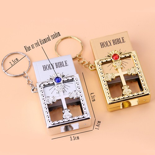 Mini Bible Keychain English/Israeli HOLY BIBLE Religious Christian Jesus Cover☆ - Picture 2 of 18