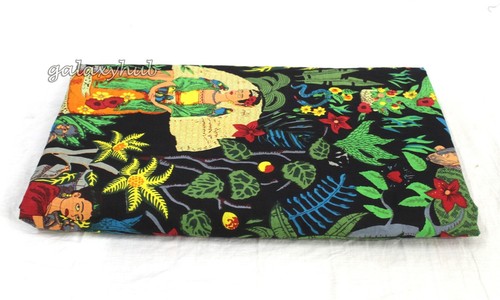 5 Yards Indian Cotton Screen Printed Cotton Fabrics Dress Material Voile Craft - Bild 5 von 13