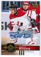 17/18 2017 UPPER DECK TEAM CANADA BRETT RITCHIE #23 UD SIGNATURES AUTOGRAPH AUTO