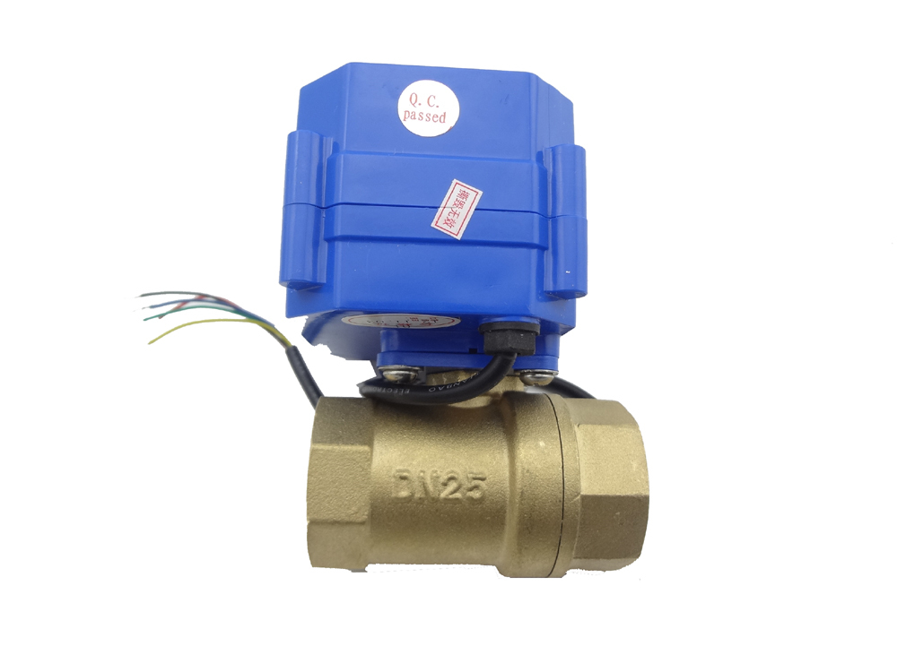 Motorized ball valve, 220v, 2 way, G1"" DN25, electrical valve, motorized valve