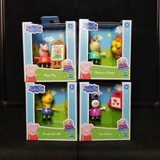 2021 Hasbro Peppa Pig 4 Figure Lot Zoe Peppa Rebecca Gerald #3
