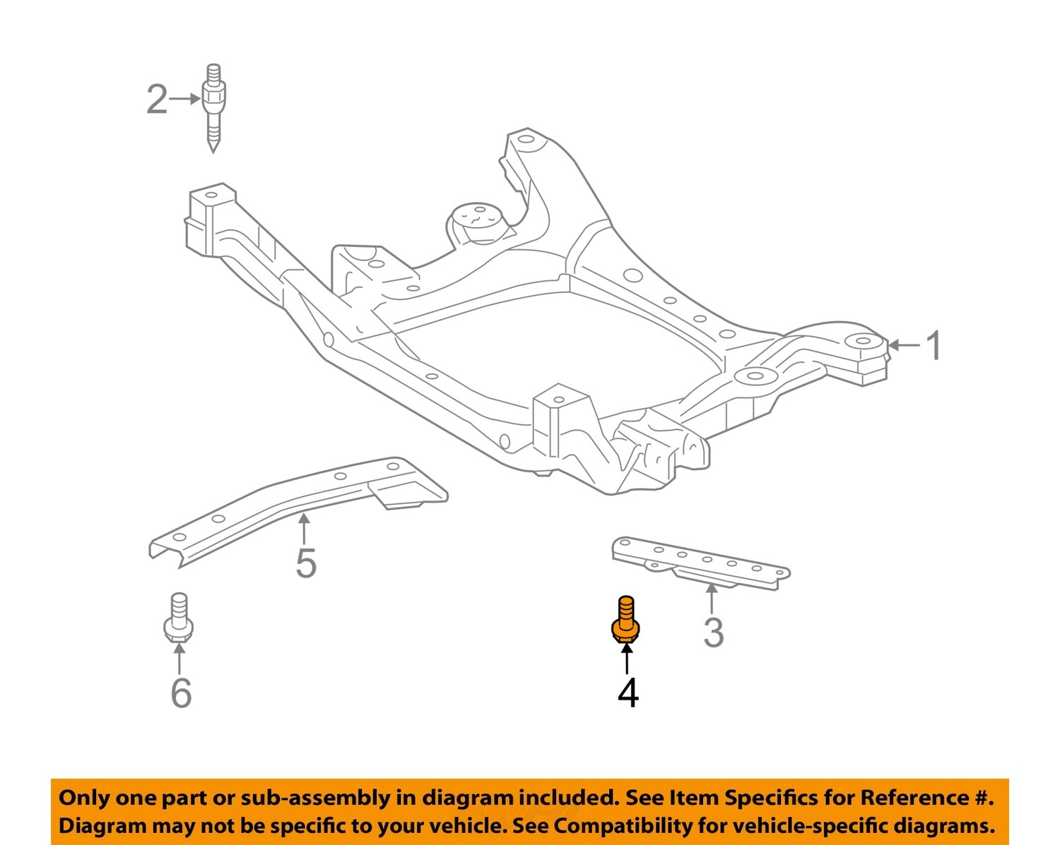 Lexus TOYOTA OEM 1618 RC300 Front SuspensionSupport Brace Bolt