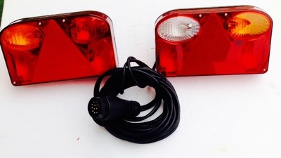 Anhänger Beleuchtungsanlage mit 13 poligen Stecker 5 Meter Anschlusskabel  Kabel