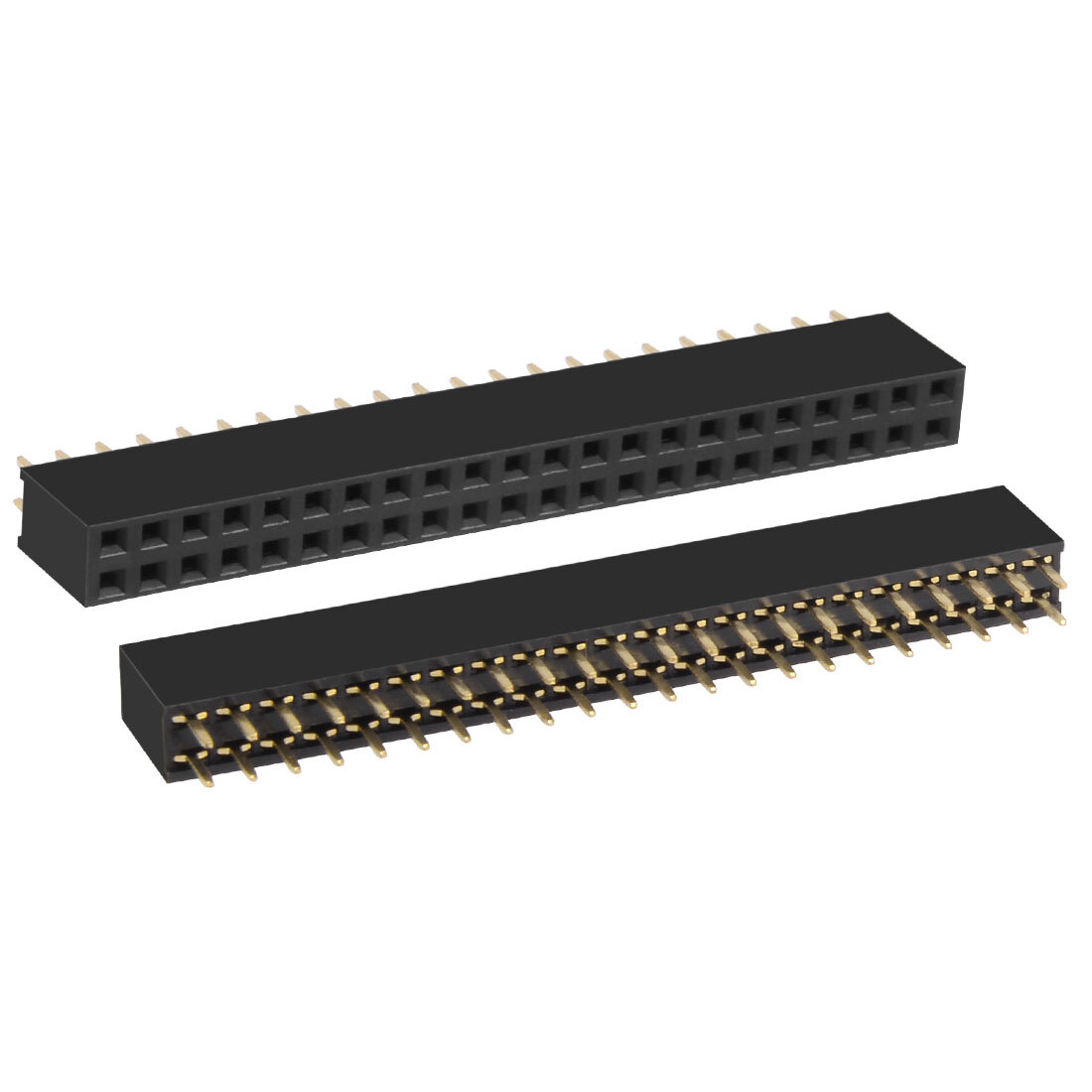 50Pcs 2.54mm Pitch 2x22-Pin 2 Row Straight Connector Female Pin