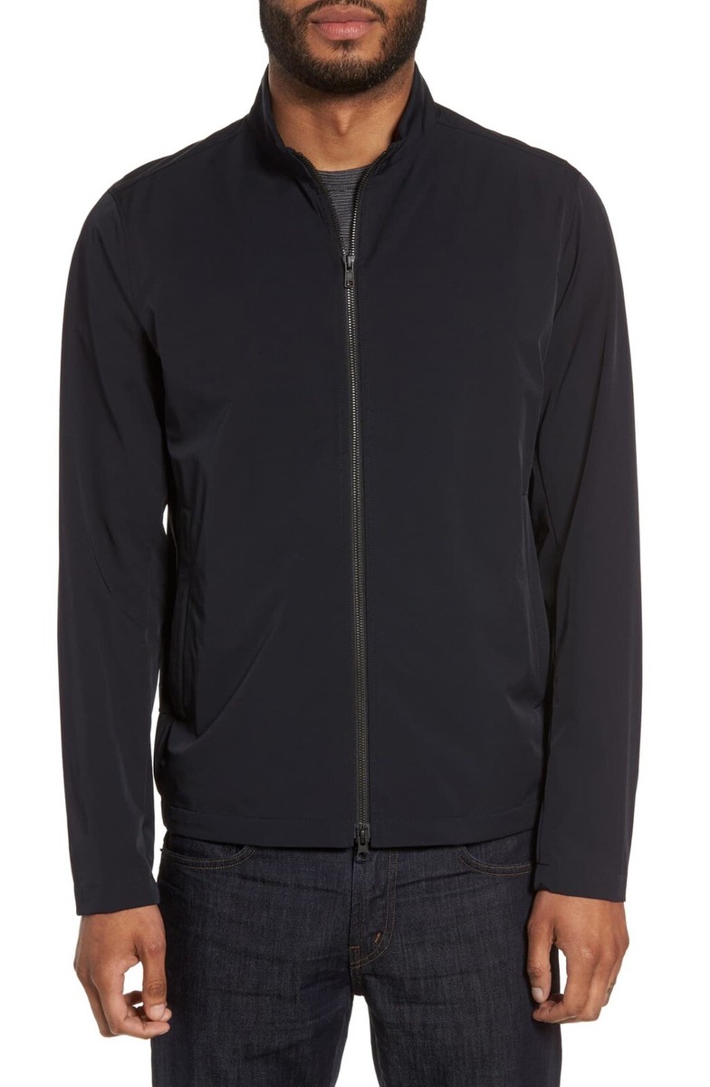NEW Theory Scotty Bevan Zip Front Windbreaker Jacket - Black